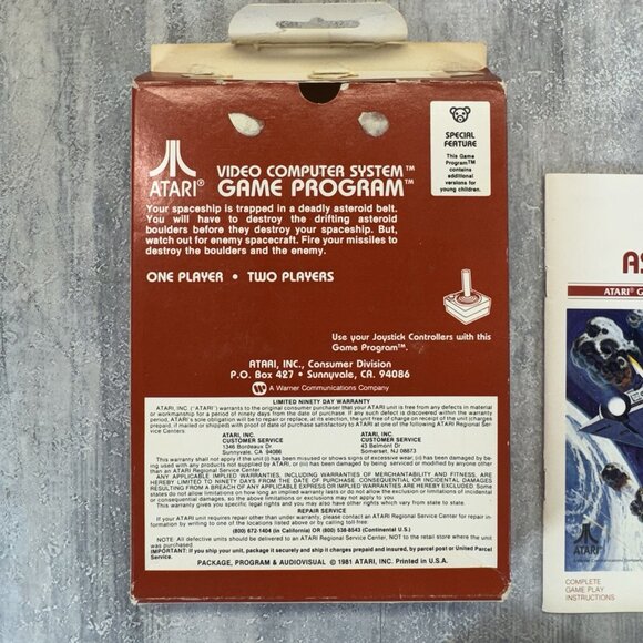 Atari 2600 Asteroids Video Computer System Game Program Complete Box VGC - Picture 4 of 15